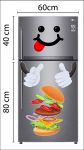 Decal trang trí tủ lạnh vui cùng Hamburger