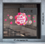 DECAL TRANG TRÍ QUỐC TẾ PHỤ NỮ 8-3 HOA SẮC MÀU
