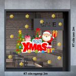 DECAL TRANG TRÍ GIÁNG SINH MERRY XMAS VÀ BÔNG TUYẾT