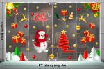 DECAL TRANG TRÍ GIÁNG SINH NGƯỜI TUYẾT VÀ SẮC ĐỎ ĐÓN NOEL