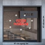 DECAL TRANG TRÍ GIÁNG SINH CHỮ MERRY CHIRSTMAST ĐỎ