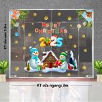 TRANG TRÍ GIÁNG SINH 2025 CẶP ĐÔI NGƯỜI TUYẾT BÊN NGÔI NHÀ NHỎ