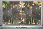 DECAL TRANG TRÍ GIÁNG SINH 2025 SẮC XANH VÀNG CHO MERRY CHRISMAST
