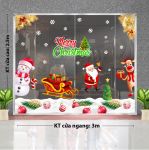DECAL TRANG TRÍ GIÁNG SINH CHO CỬA HÀNG ĐIỆN THOẠI NHỮNG NGƯỜI BẠN NOEL TRÊN CÁNH ĐỒNG TUYẾT