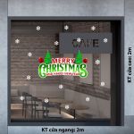 DECAL TRANG TRÍ GIÁNG SINH MERRY CHIRSMAST AND HPNY BÔNG TUYẾT TRẮNG
