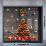 DECAL TRANG TRÍ NOEL CÂY THÔNG VÀ PHỤ KIỆN ĐỎ