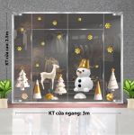 DECAL TRANG TRÍ GIÁNG SINH NGƯỜI TUYẾT VÀ TUẦN LỘC TRẮNG 2