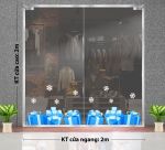 DECAL TRANG TRÍ NOEL NHỮNG HỘP QUÀ TRANG TRÍ XANH PASTEL