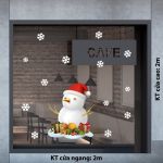 DECAL TRANG TRÍ NOEL NGƯỜI TUYẾT TRẮNG VÀ CHIẾC MŨ ĐỎ 2