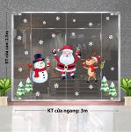 DECAL TRANG TRÍ GIÁNG SINH ÔNG GIÀ NOEL VÀ NHỮNG NGƯỜI BẠN HÂN HOAN CHÚC MỪNG