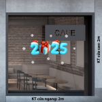 DECAL TRANG TRÍ GIÁNG SINH NĂM 2025 HỘP QUÀ XANH PASTEL
