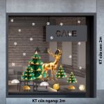 DECAL TRANG TRÍ NOEL TUẦN LỘC VÀNG VÀ NHỮNG CÂY THÔNG 2
