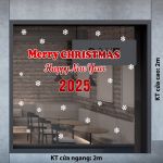 DECAL TRANG TRÍ GIÁNG SINH MERRY CHRISTMAS HAPPY NEW YEAR 2025