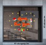 DECAL TRANG TRÍ GIÁNG SINH CHƯ HAPPY NEW YEAR VÀ PHỤ KIỆN NHỎ