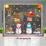 TRANG TRÍ NOEL CHO CỬA HÀNG TIỆN LỢI CẶP ĐÔI NGƯỜI TUYẾT XANH ĐỎ