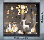 DECAL TRANG TRÍ GIÁNG GIÁNG KĐT VINHOME DÂY TREO VÀ NGƯỜI TUYẾT BÊN HƯƠU TRẮNG