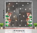 DECAL TRANG TRÍ NOEL TUẦN LỘC LẤP LÓ BÊN Ô CỬA