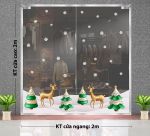DECAL TRANG TRÍ NOEL CÁNH ĐỒNG TUYẾT ĐÔI TUẦN LỘC VÀ NHỮNG CÂY THÔNG XANH