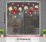 DECAL TRANG TRÍ NOEL DÂY TREO BƯU THIẾP VÀ CÂY KẸO