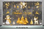 DECAL TRANG TRÍ NOEL CHO TIỆM TRANG SỨC SẮC VÀNG ĐÓN NOEL