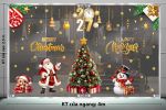 IN DECAL TRANG TRÍ NOEL CHO SẢNH CHUNG CƯ NGƯỜI TUYẾT VÀ ÔNG GIÀ NOEL