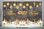 TRANG TRÍ NOEL TRÊN KÍNH CHO CÔNG TY ĐÔI TUẦN LỘC VÀ DÂY CHÂU VÀNG