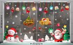 DECAL TRANG TRÍ NOEL CHO NGÂN HÀNG CÁNH ĐỒNG TUYẾT TRẮNG VÀ DÂY TREO