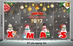 DECAL DÁN KÍNH TRANG TRÍ NOEL CHO NHÀ HÀNG 2027 XMAS