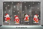 TRANG TRÍ GIÁNG SINH TRÊN KÍNH NGƯỜI TUYẾT VÀ CHỮ NOEL