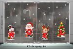 TRANG TRÍ GIÁNG SINH TRÊN KÍNH ÔNG GIÀ NOEL NGƯỜI TUYẾT TUẦN LỘC