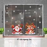 TRANG TRÍ GIÁNG SINH TRÊN CỬA KÍNH ÔNG GIÀ NOEL VÀ TUẦN LỘC ÔM QUÀ