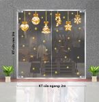 DECAL DÁN KÍNH NOEL CHO QUÁN CAFE DÂY TREO PHỤ KIỆN
