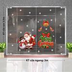 DECAL TRANG TRÍ GIÁNG SINH ÔNG GIÀ NOEL BÊN NGƯỜI TUYẾT