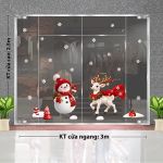 DECAL TRANG TRÍ NOEL NGƯỜI TUYẾT VÀ TUẦN LỘC TRẮNG