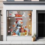 DECAL TRANG TRÍ NOEL NGƯỜI TUYẾT VỚI CHIẾC MŨI NGỘ NGHĨNH