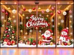 DECAL DÁN KÍNH TRANG TRÍ NOEL CHO SẢNH CHUNG CƯ CÂY THÔNG SẮC MÀU