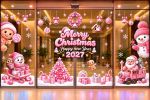TRANG TRÍ NOEL CHO TIỆM BÁNH NGỌT SẮC HỒNG NGỌT NGÀO