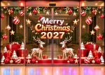 DECAL DÁN KÍNH TRANG TRÍ NOEL CHO KHÁCH SẠN 2027 ĐÔI TUẦN LỘC ĐÓN CHÀO
