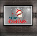DECAL TRANG TRÍ GIÁNG SINH MERRY CHRISTMAS VÀ NGƯỜI TUYẾT