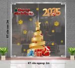 DECAL GIÁNG SINH 2025 CÂY THÔNG HÌNH DÂY VÀ NGÔI SAO VÀNG