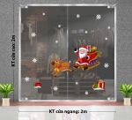 DECAL TRANG TRÍ GIÁNG SINH ÔNG GIÀ NOEL BÊN TÚI QUÀ TRÊN XE TUẦN LỘC