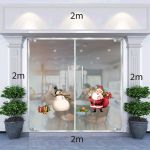 Decal trang trí Noel 2021 Ông noel và người tuyết số 1
