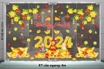 DECAL TRANG TRÍ TẾT CHO NGÂN HÀNG SẮC VÀNG CÙNG PHÚC LỘC THỌ