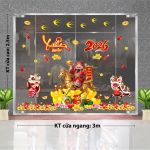 DECAL DÁN KÍNH TRANG TRÍ TẾT LÂN VÀ THẦN TÀI CHÀO XUÂN 2026