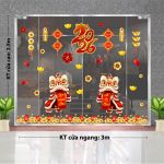 DECAL DÁN KÍNH TRANG TRÍ TẾT CHO CÔNG TY ĐÔI LÂN VÀ LIỄN CHÚC XUÂN 2026