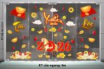 DECAL DÁN KÍNH TRANG TRÍ TẾT XUÂN BÍNH NGỌ TÀI LỘC SUNG TÚC