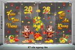 DECAL DÁN KÍNH TRANG TRÍ TẾT CHO NHÀ HÀNG RỰC RỠ SẮC VÀNG XUÂN BÍNH NGỌ 2026