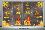 DECAL DÁN KÍNH TRANG TRÍ TẾT BÍNH NGỌ SẮC VÀNG TÀI LỘC