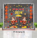 DECAL DÁN KÍNH TRANG TRÍ TẾT ĐÔI NGỰA VÀ LIỄN XUÂN CHÚC TẾT 2026