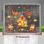 DECAL TRANG TRÍ TẾT CHO TRƯỜNG HỌC ĐAN NGỰA NHỎ CHÚC XUÂN 2026